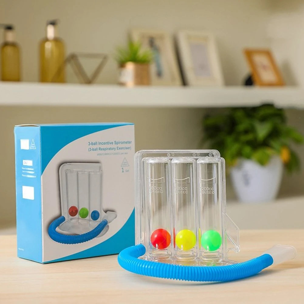 Breathing Balls Exerciser - 3 or 4 Ball Lung Capacity Trainer