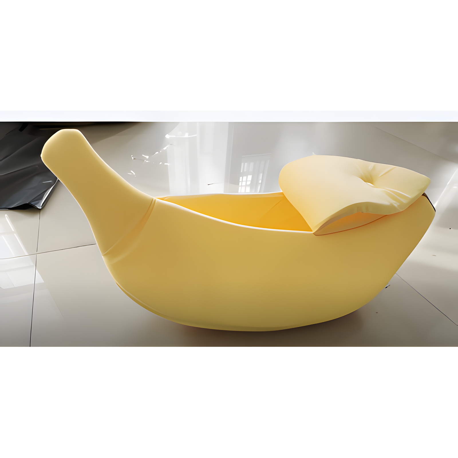 Banana Shaped Pet Bed Soft Bolster Cuddle Bed S & M Sizes