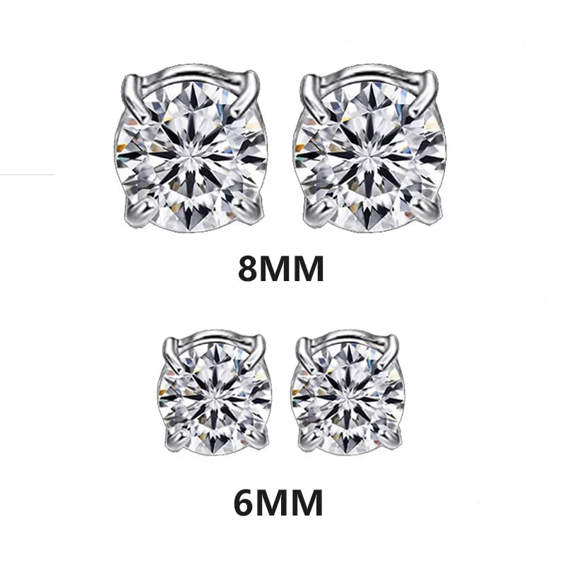 Magnetic Clip-On Zircon Stud Earrings – No Piercing Required