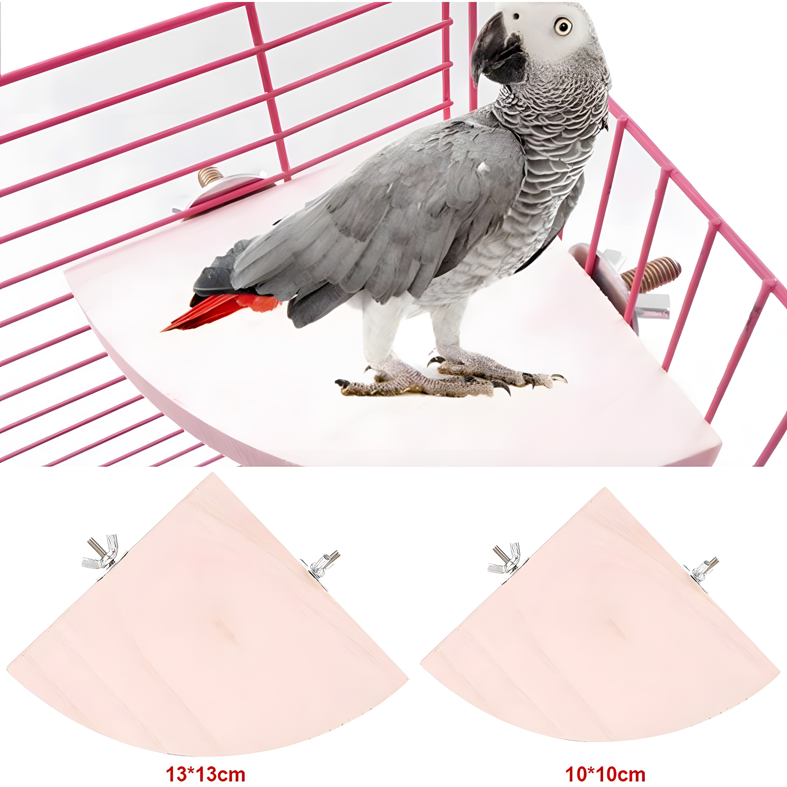 Bird Cage Perch Platform Stand – 3 Sizes for Parrots & Small Birds