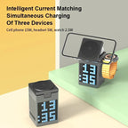 6-in-1 Magnetic Wireless Charging Station with Bluetooth Speaker & LED Light - TradixPro