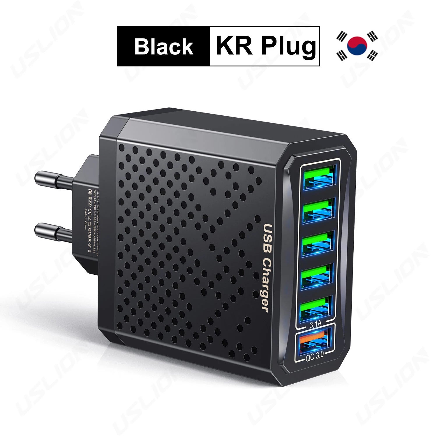 6-in-1 USB Charger QC3.0 - Fast Charging Station for Multiple Devices - TradixPro