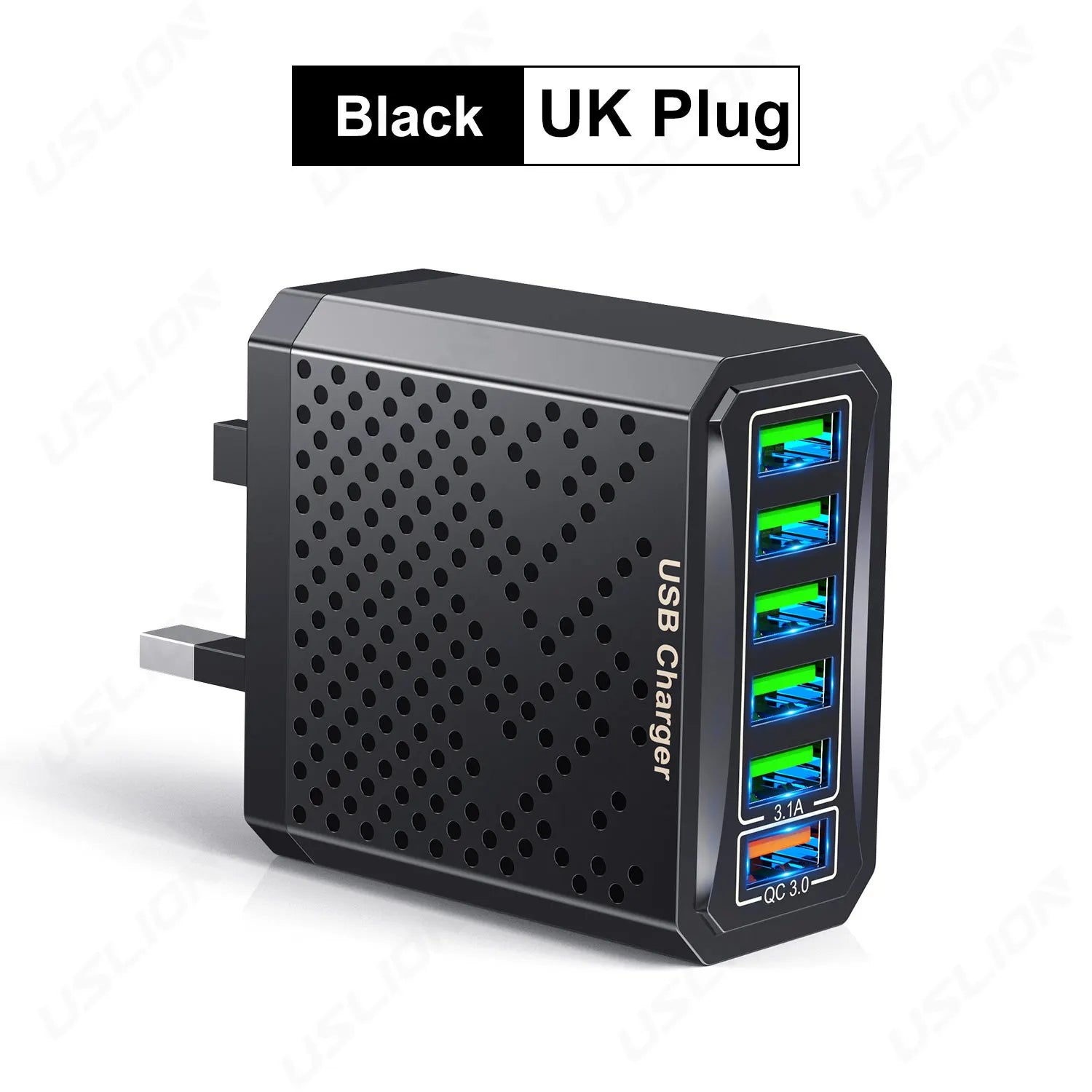 6-in-1 USB Charger QC3.0 - Fast Charging Station for Multiple Devices - TradixPro