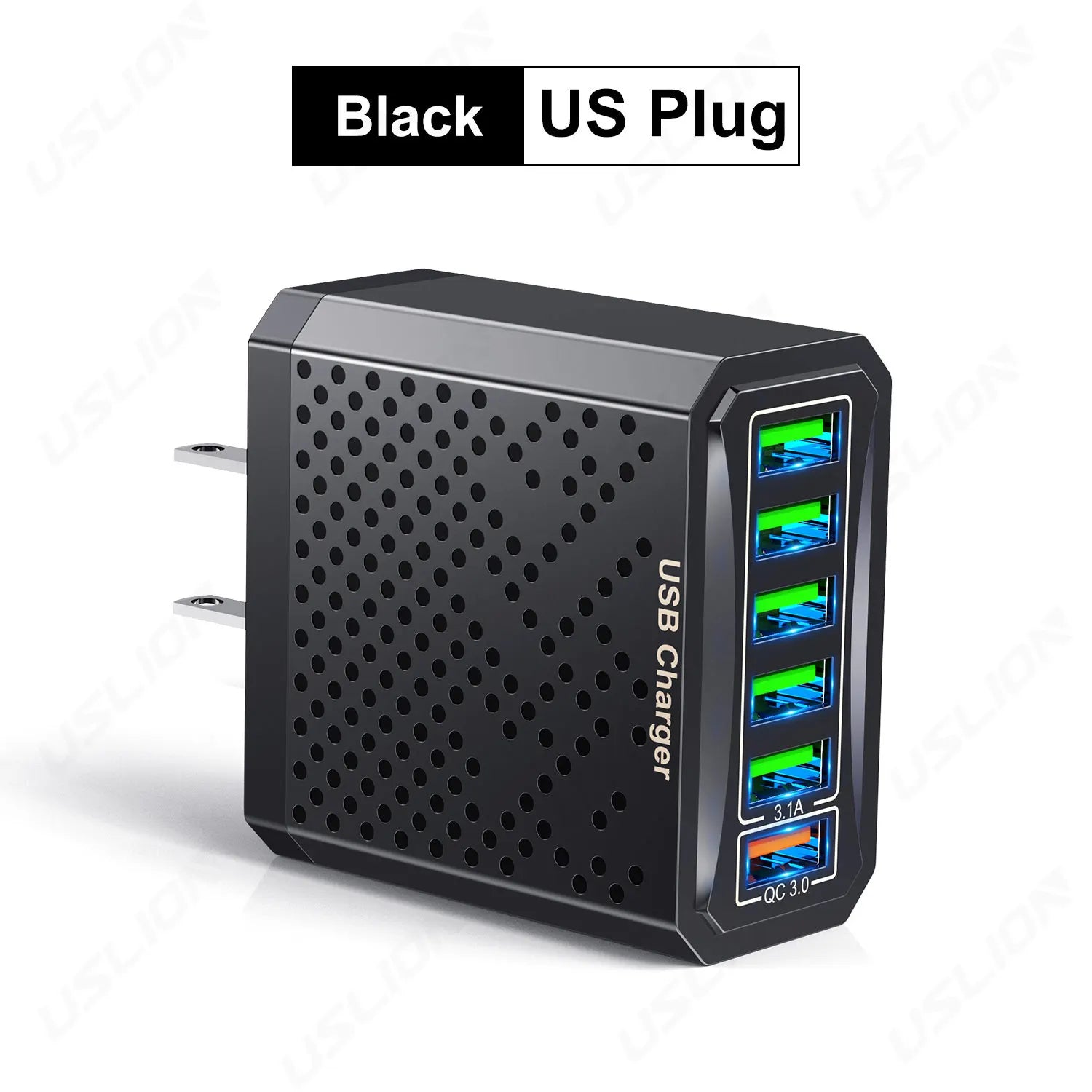 6-in-1 USB Charger QC3.0 - Fast Charging Station for Multiple Devices - TradixPro