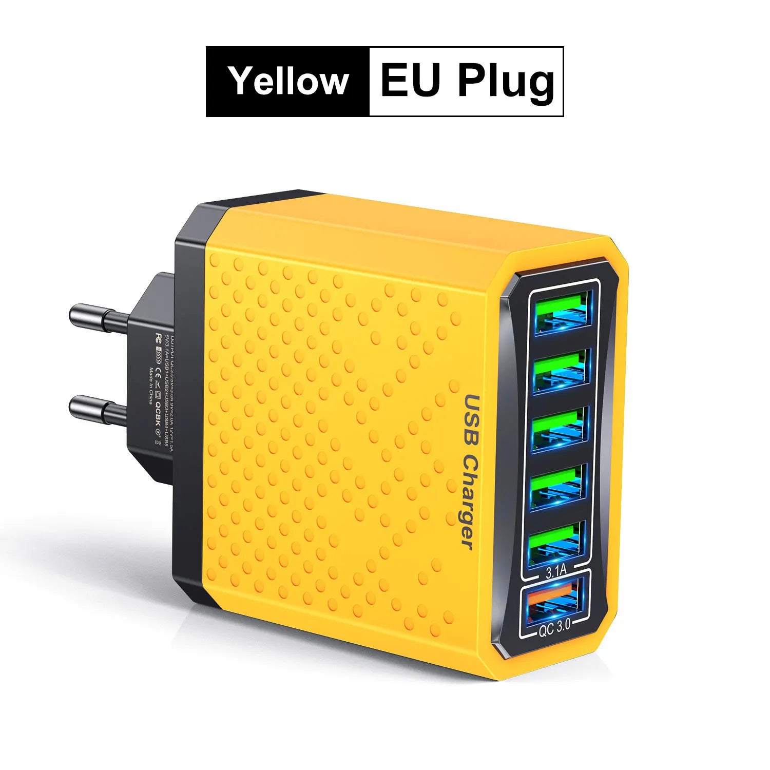 6-in-1 USB Charger QC3.0 - Fast Charging Station for Multiple Devices - TradixPro