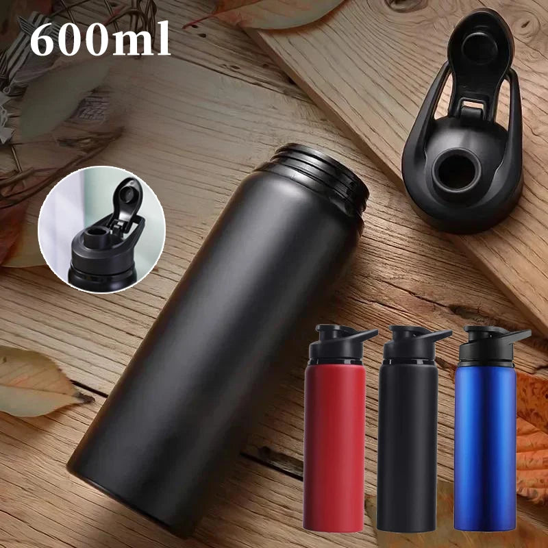 600ml Stainless Steel Water Bottle - Leak-Proof Sports Bottle for Outdoor - TradixPro