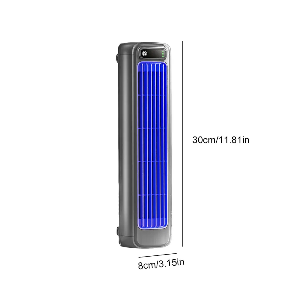 Compact Tower Fan with Wall Mount Rechargeable or Plug-In