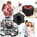 DIY Explosion Photo Gift Box with Layered Scrapbook Panels