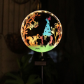 Solar Garden Stake Light with Decorative Animal Silhouettes