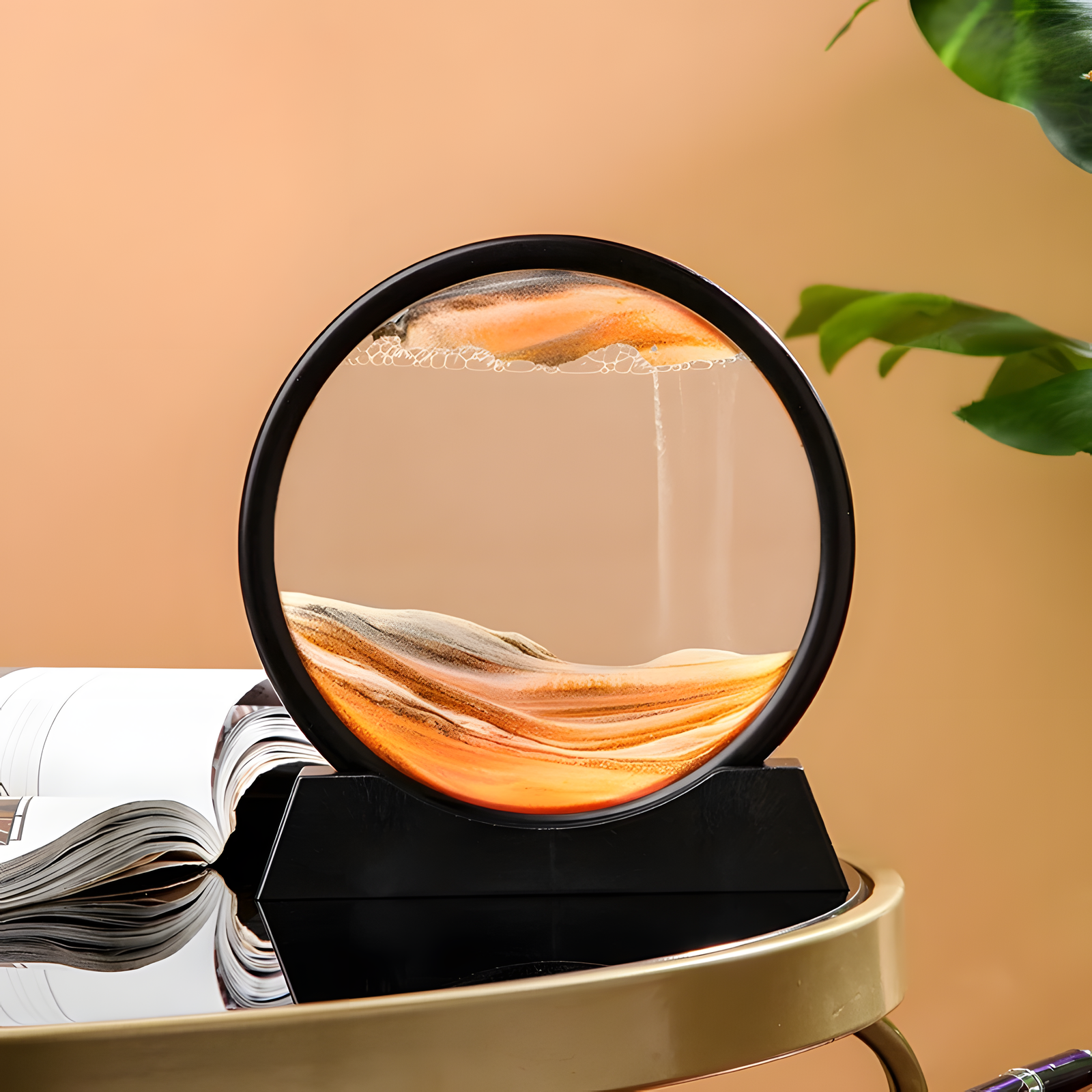 Flowing Sand Art Frame Display for Home and Desk Decor Styling