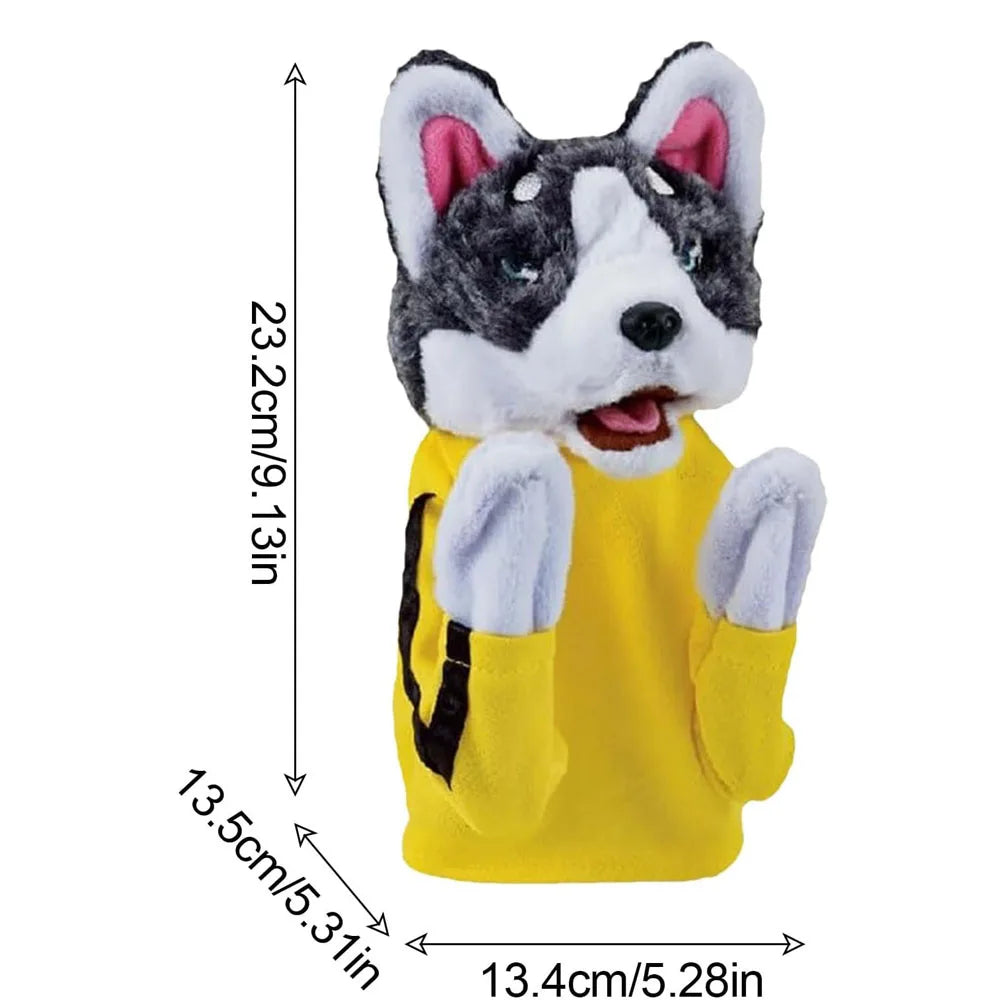Boxing Husky Hand Puppet with Sound Effects & Punching Action