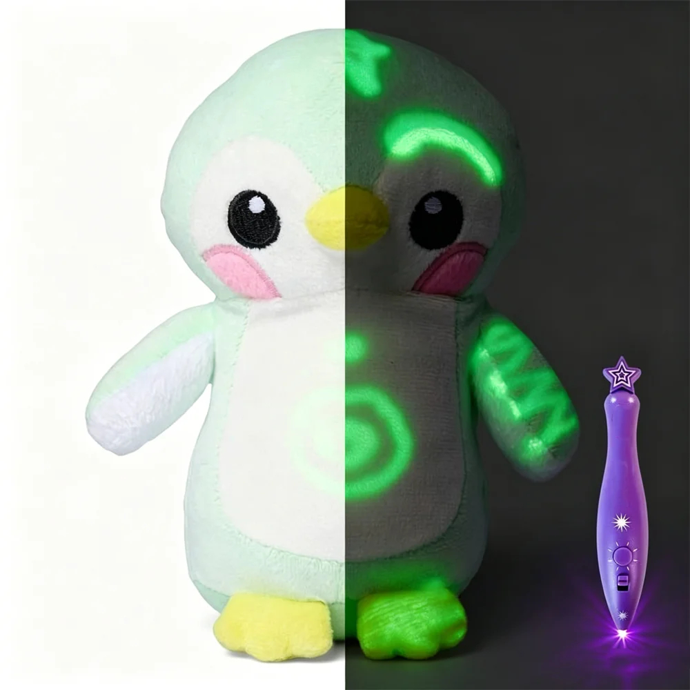 Glow Drawing Plush Toy with Light Pen for Kids 15-18cm