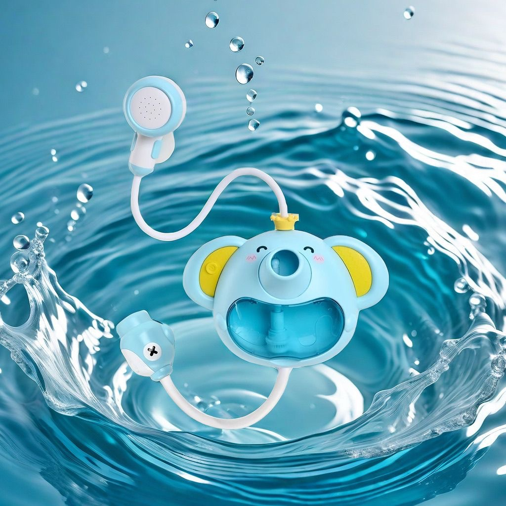 2-in-1 Elephant Baby Bath Shower & Bubble Maker Toy