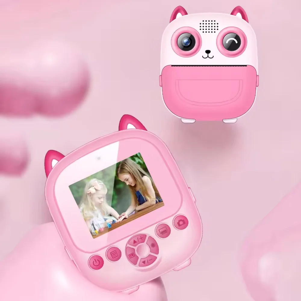 Kids Instant Print Camera with Front Lens and Thermal Printer