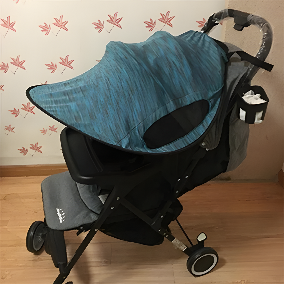 Foldable Stroller Sunshade Canopy with Optional Mesh Net