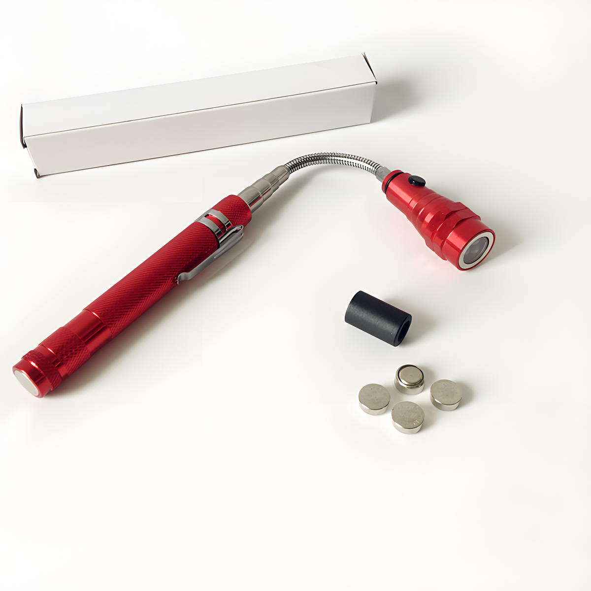 Telescopic Magnetic LED Work Light with Flexible Neck and Clip