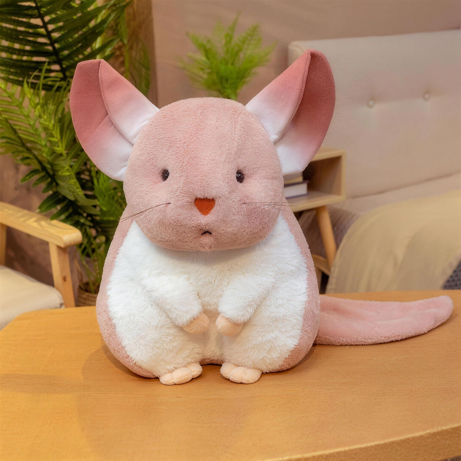 Chubby Chinchilla Plush Toy - Soft Stuffed Animal 3 Sizes