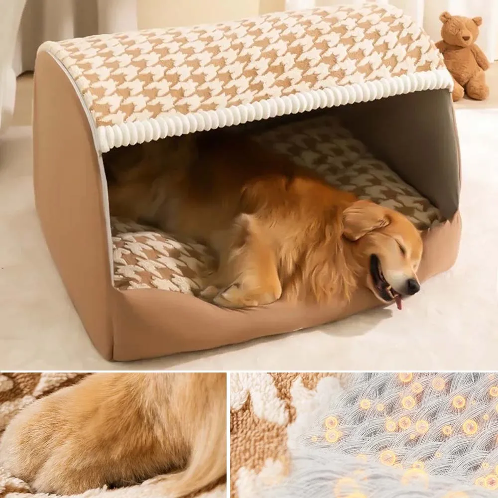 Winter Cat Bed House Enclosed Warm Cave S to XXL 5 Styles