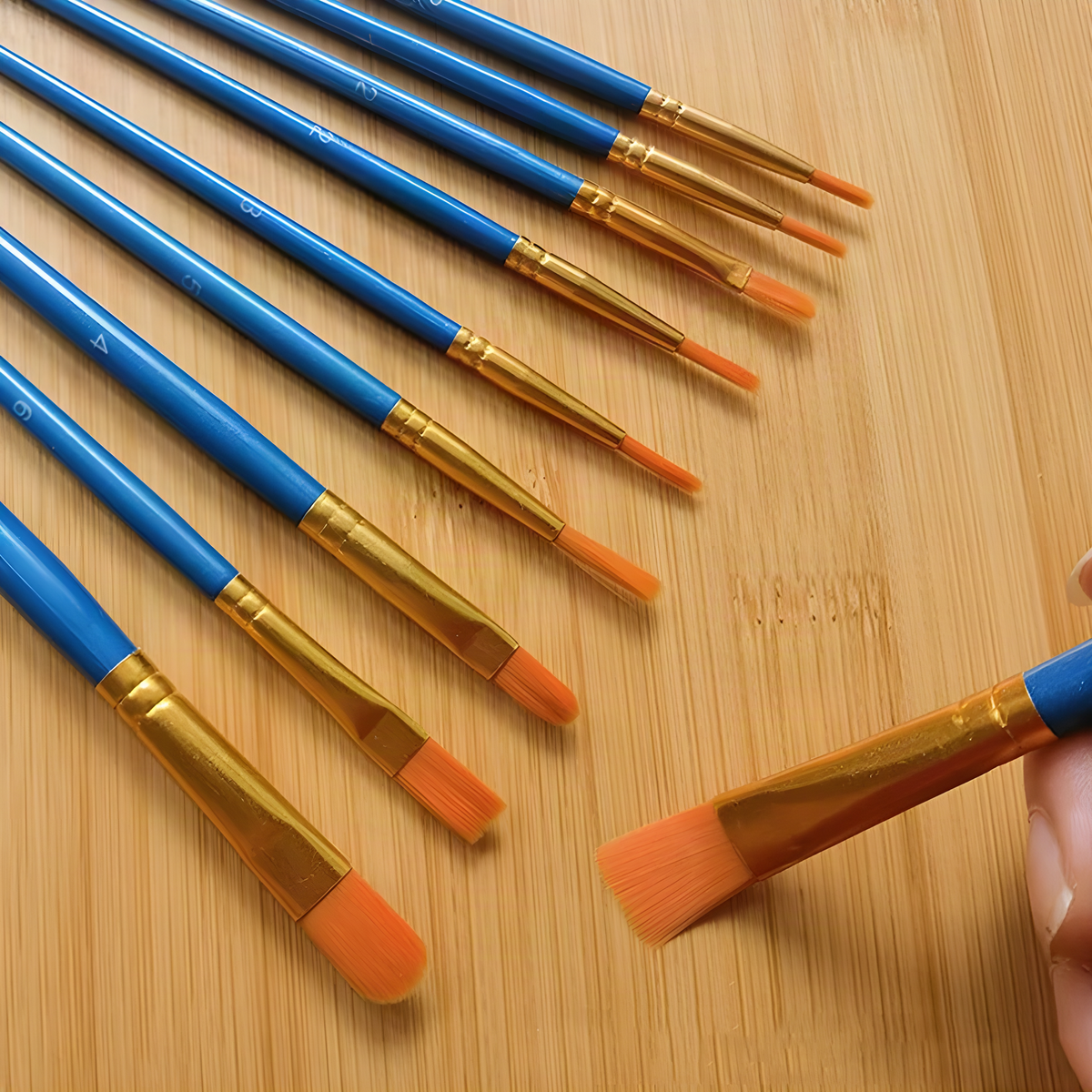 Artist Paintbrush Set, 10 Assorted Tips for Painting & Crafts