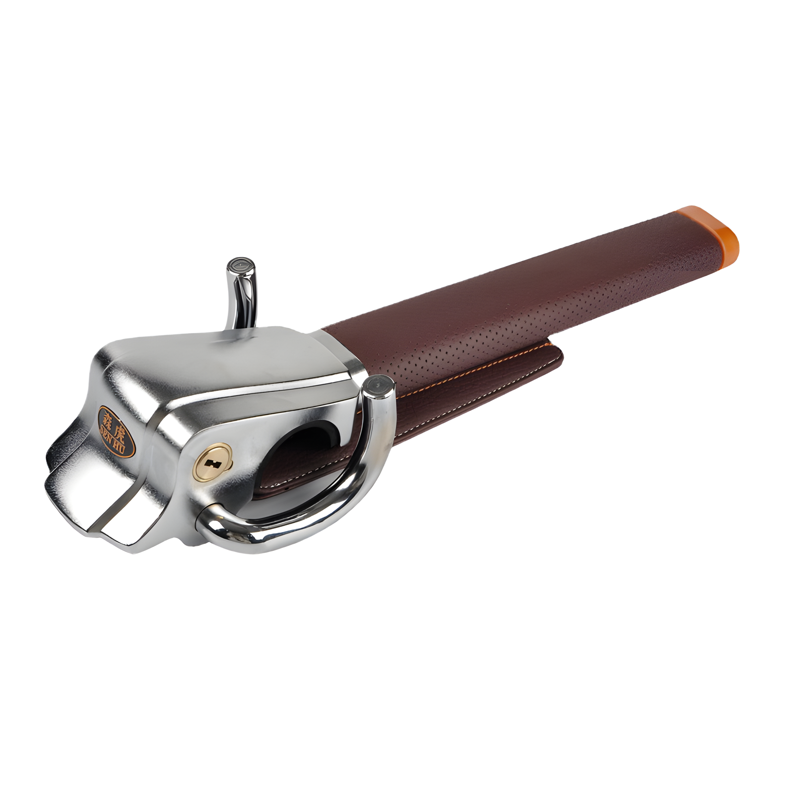 Metal Steering Wheel Security Lock with Non-Slip Handle