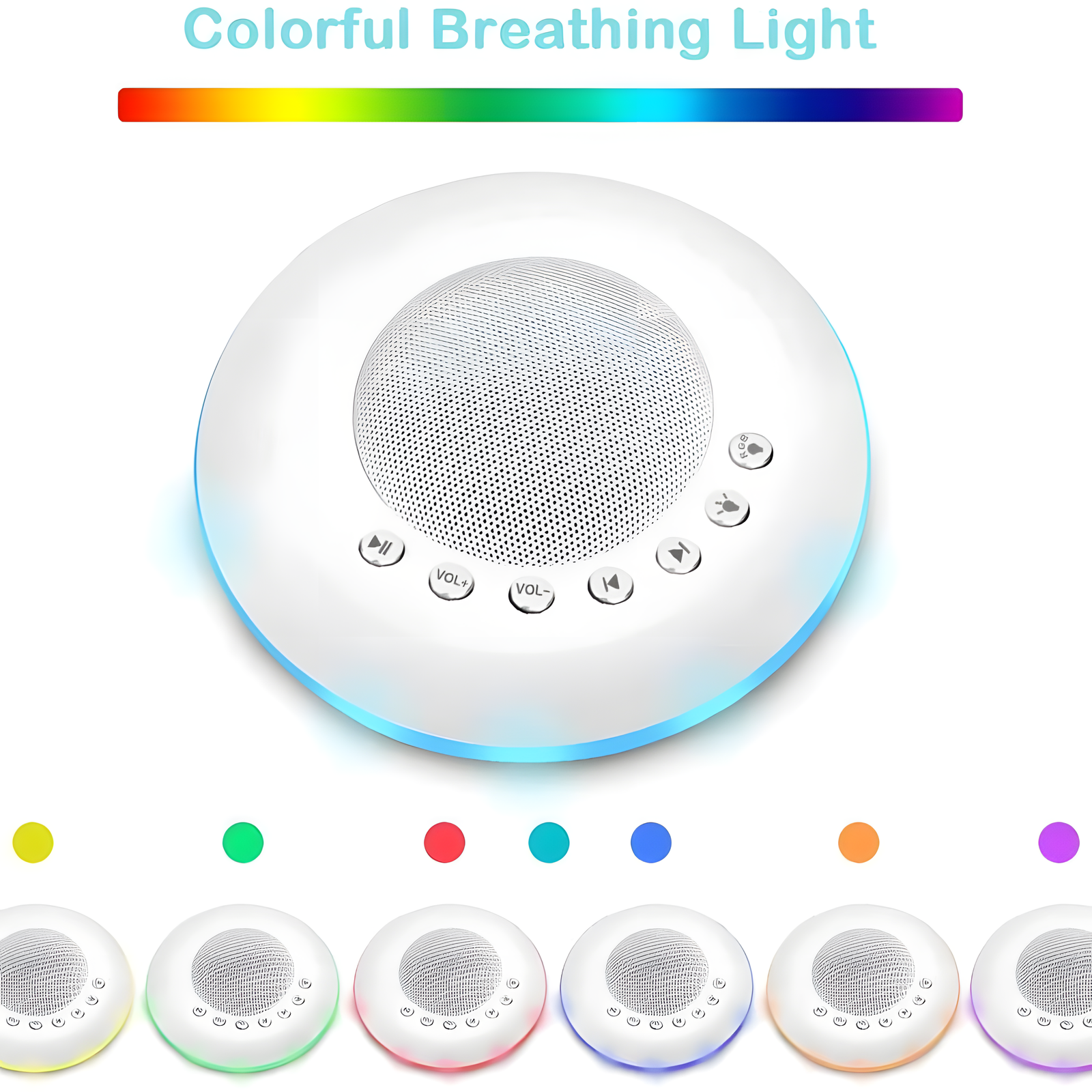 White Noise Sleep Sound Machine with Timer and USB Cable
