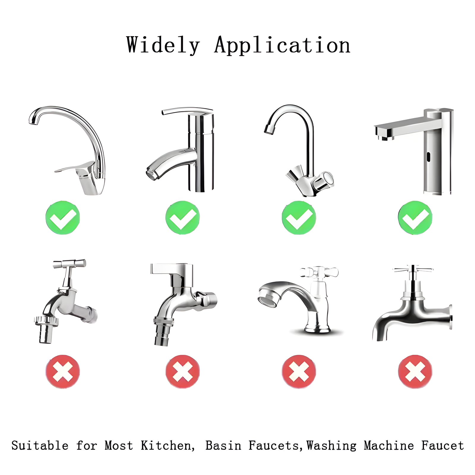 360° Rotating Faucet Extender U-Shape Dual Outlet