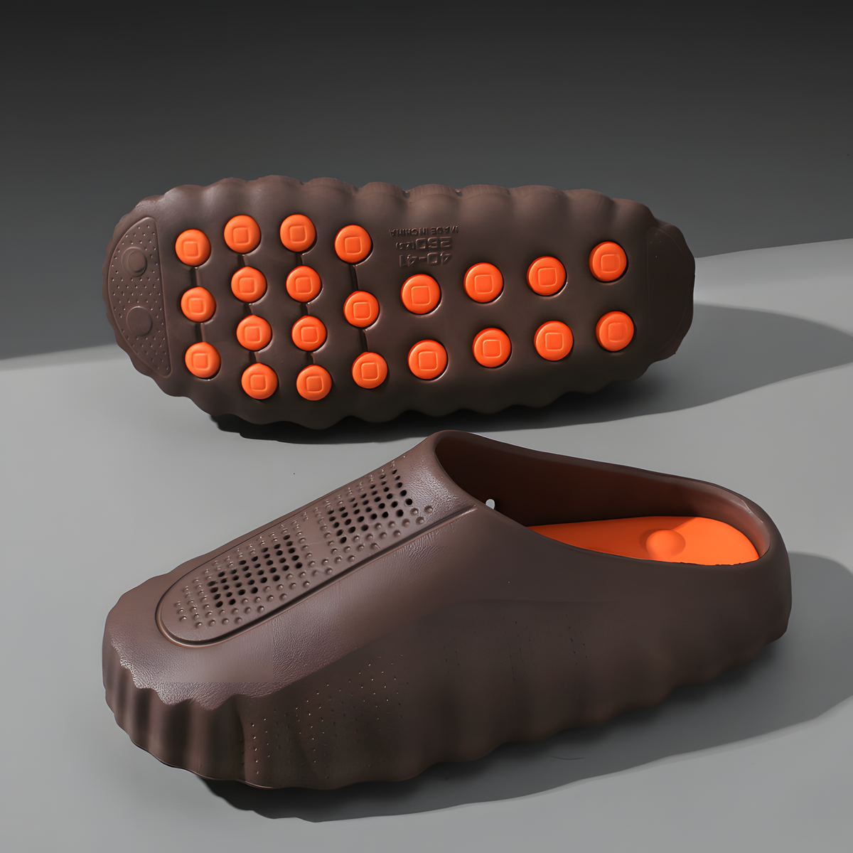 Closed-Toe Textured Insole Slippers EU 36-47 Unisex Indoor