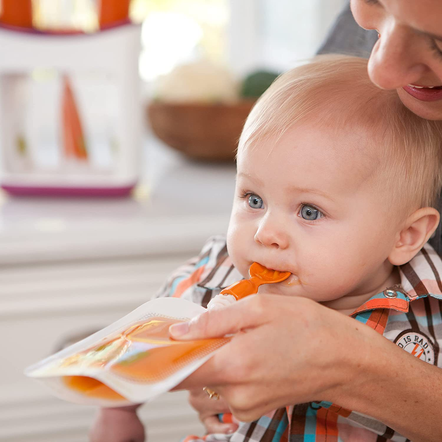 Reusable Fruit Puree Squeezer for Baby Feeding and Snack Prep