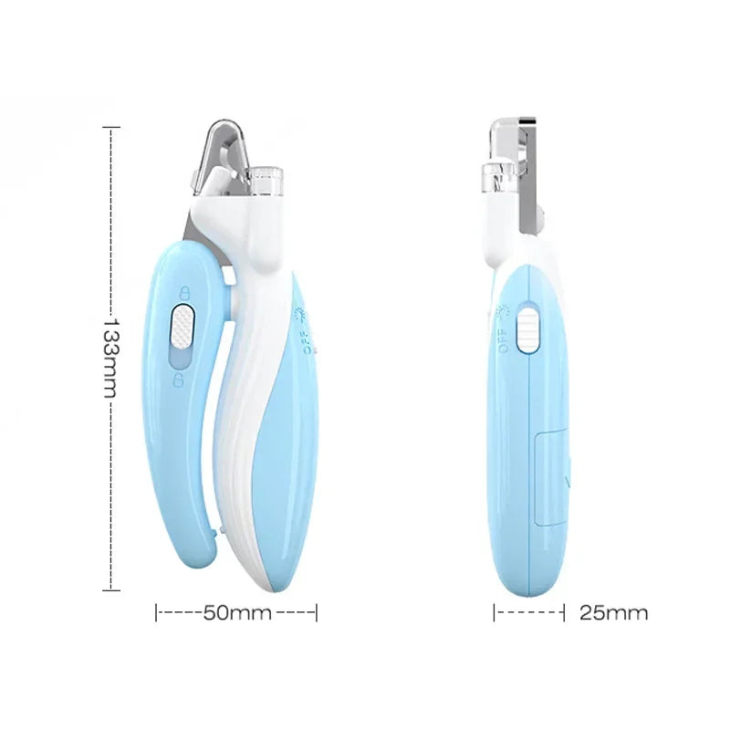 Pet Nail Clipper with LED Light & Built-In Nail File