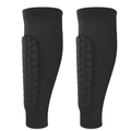Black Honeycomb-Padded Calf Sleeves for Sports and Training