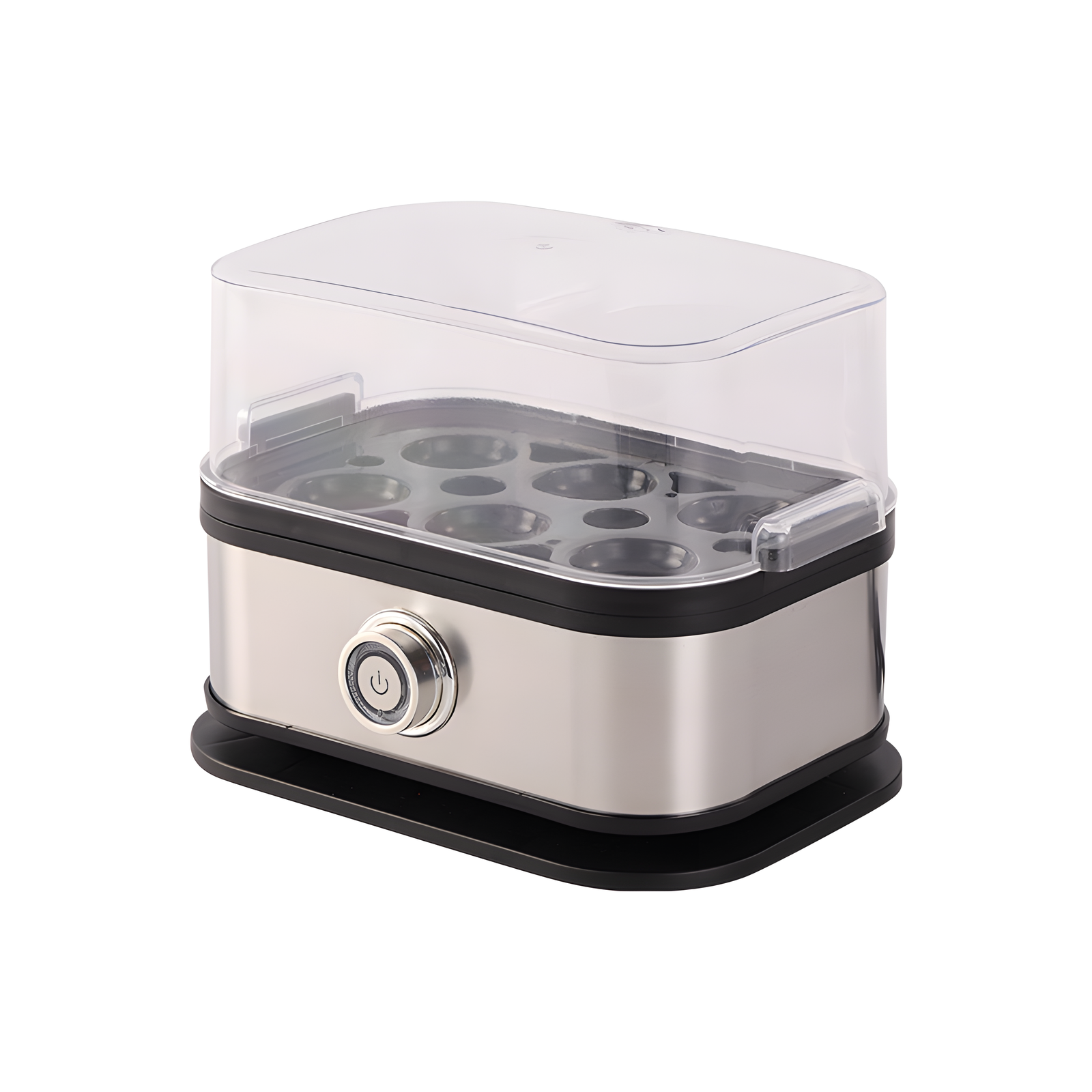 Mini Electric Egg Cooker with Stainless Steel Tray and Lid