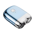 Mini Rechargeable Rotary Travel Shaver with Washable Head