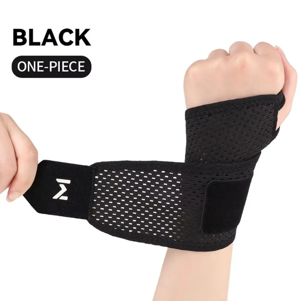 Breathable Wrist Wrap, Adjustable Closure with Thumb Loop