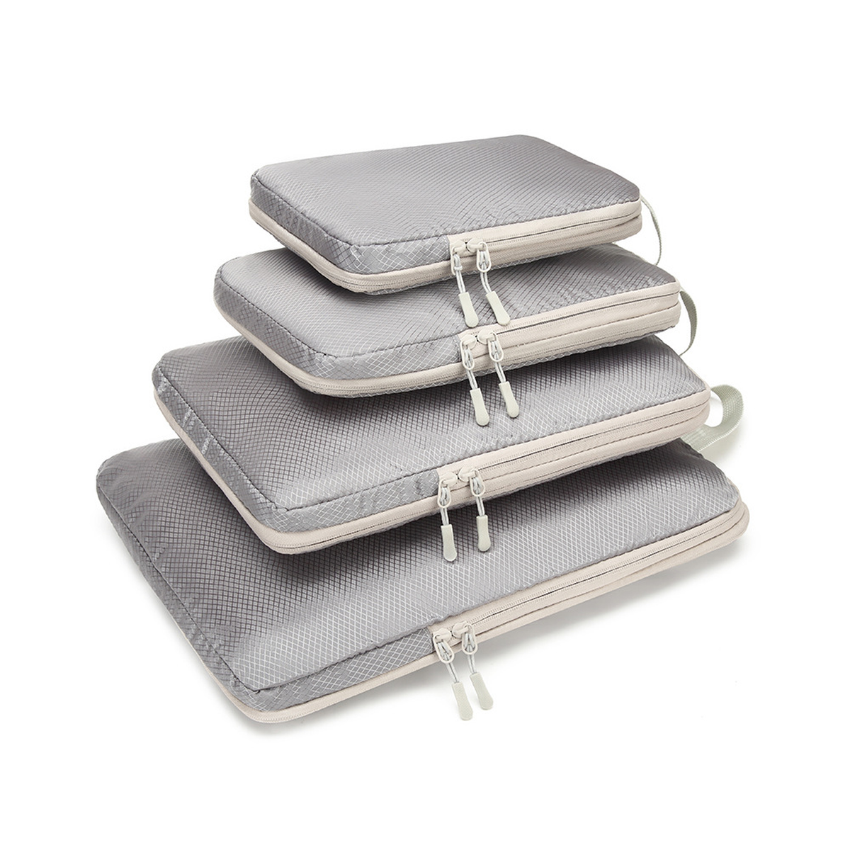 Five-Piece Mesh Packing Cube Set with Zippers for Travel