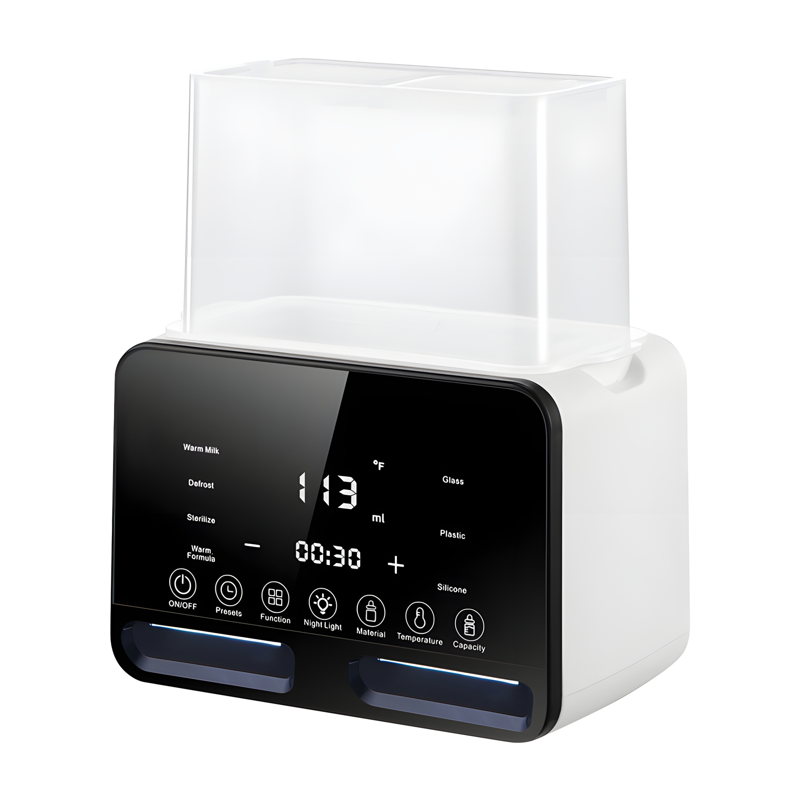 Digital Dual Baby Bottle Warmer with Steam Function