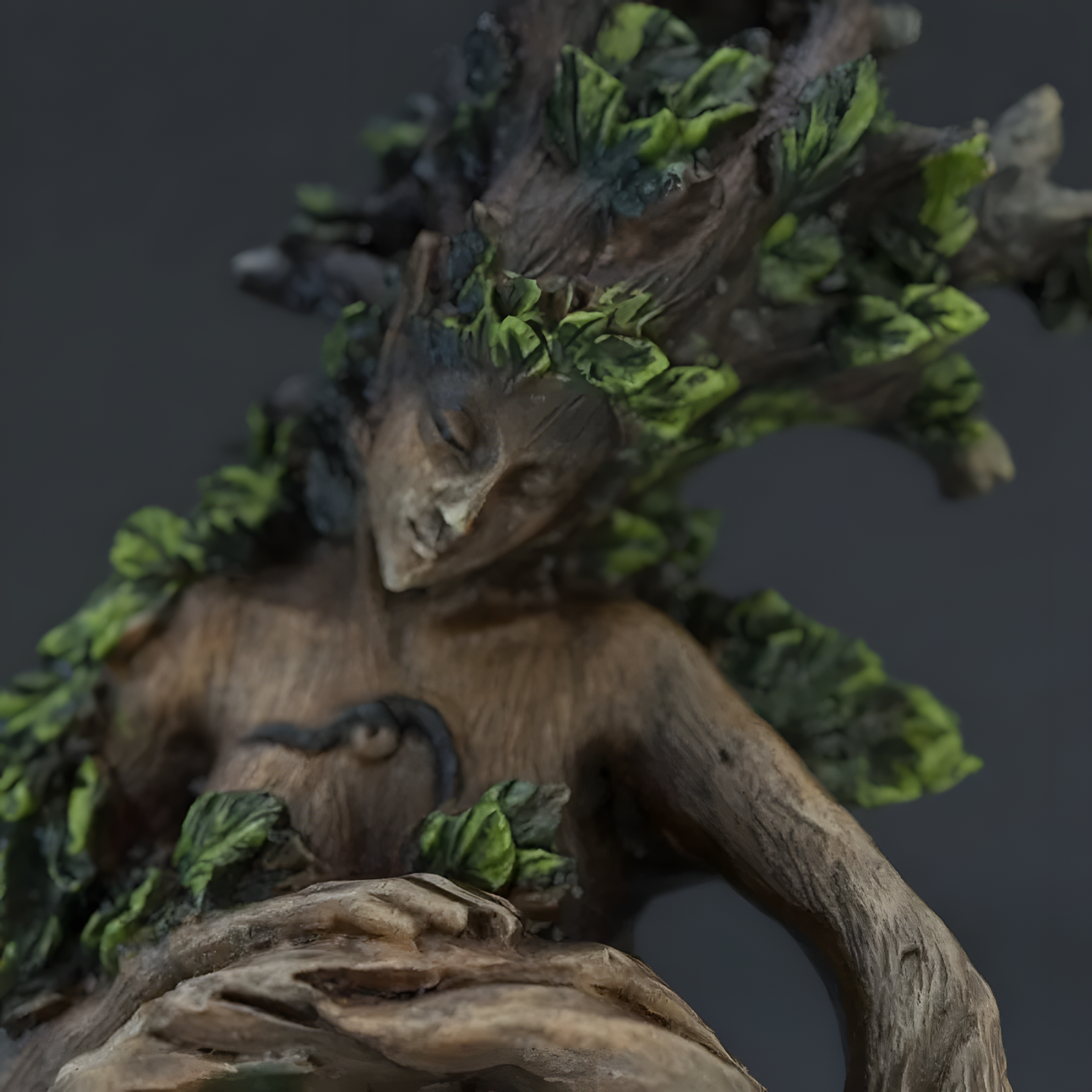 Tree and Bird Resin Statue – 17cm Decorative Figurine