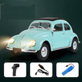 Retro Remote-Control Car with Headlights and Handheld Controller