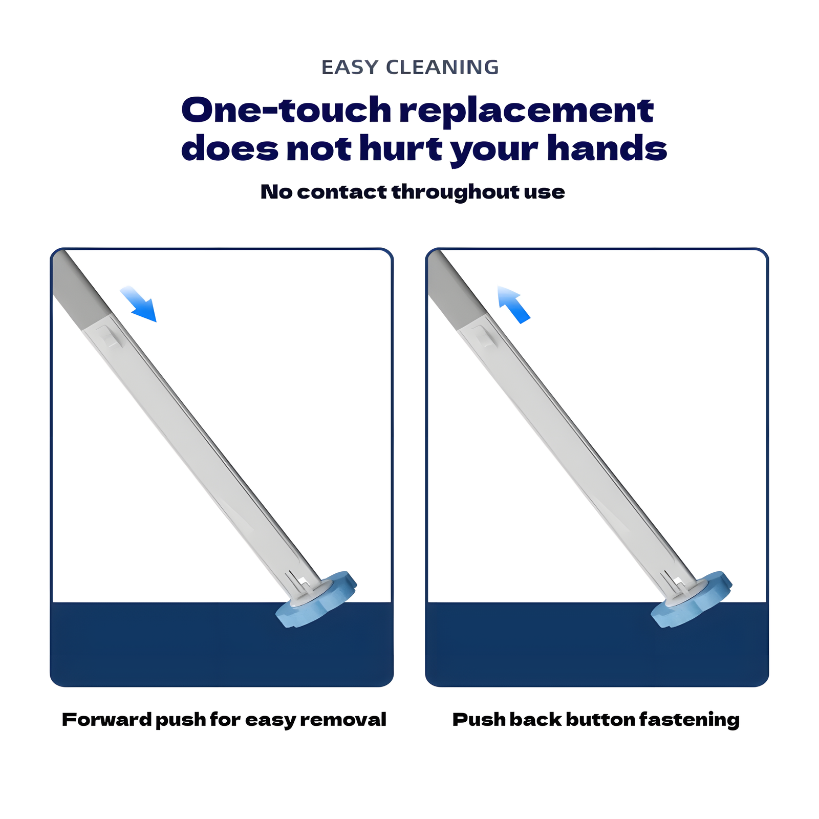 Disposable Toilet Brush with Holder and Refill Heads