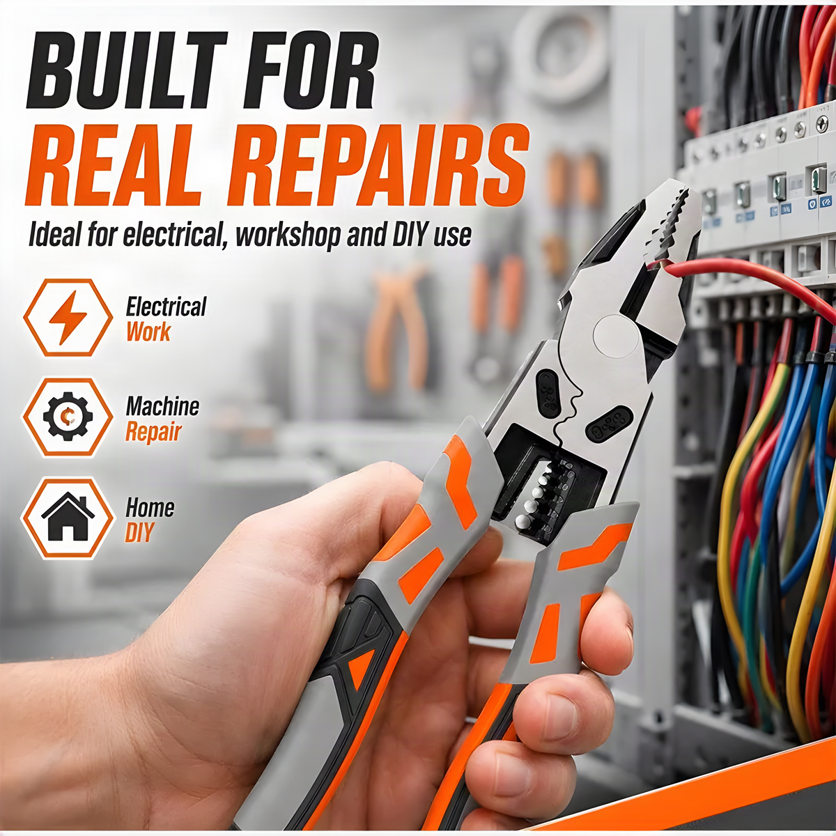 4-in-1 Ratchet Locking Pliers with 33 mm Jaw Opening, 9-Inch