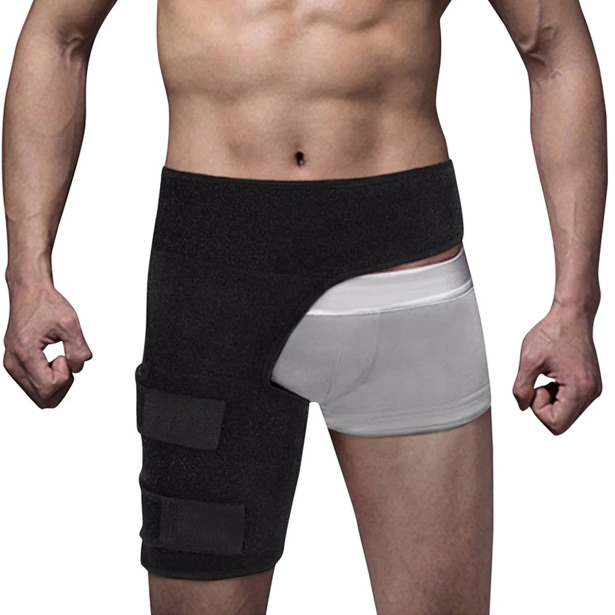 Adjustable Hip and Groin Support Wrap with Waist and Thigh Straps