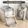 Toddler Toilet Ladder Seat with Soft PU Seat & Handles