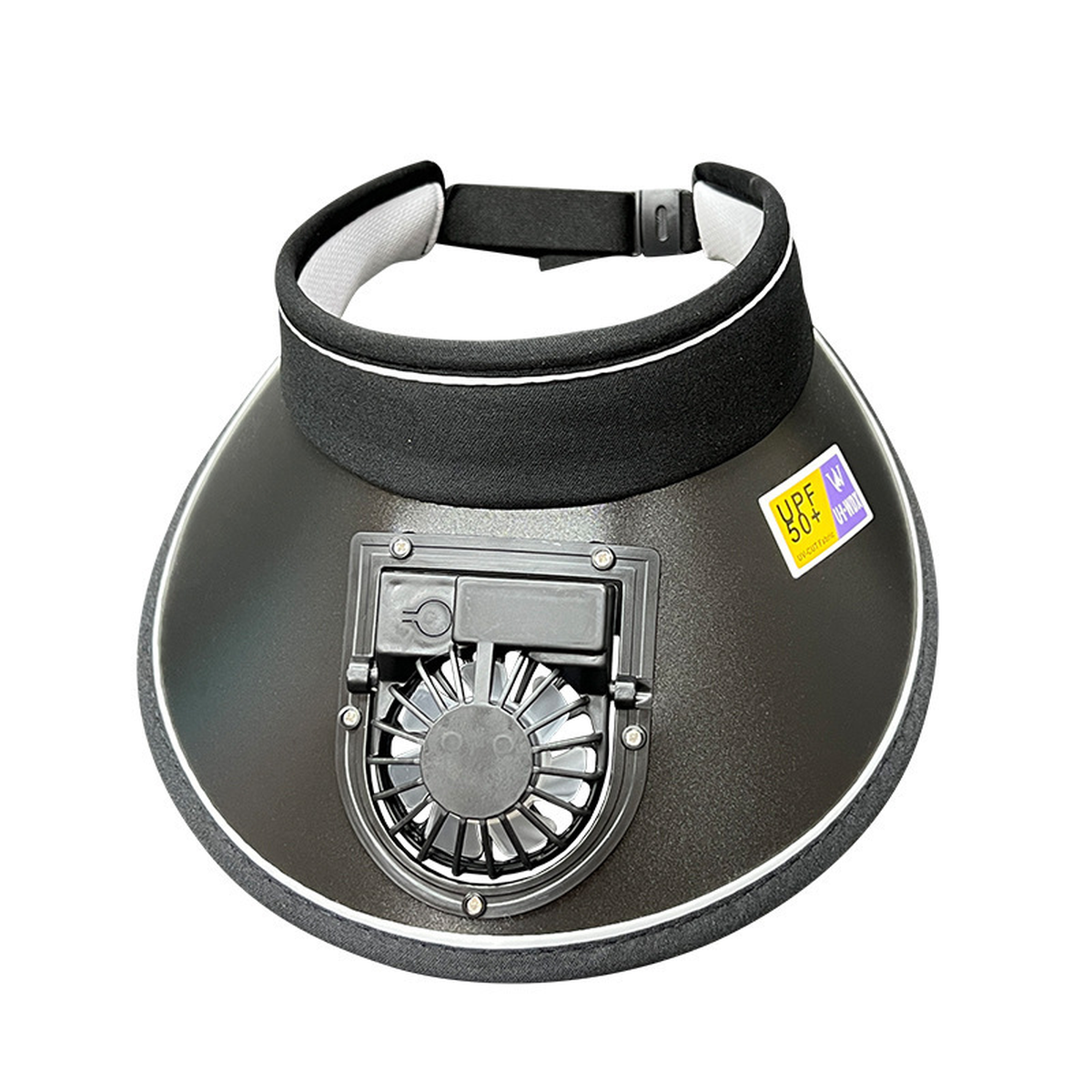 Rechargeable Fan Sun Visor with Adjustable Open-Top Fit