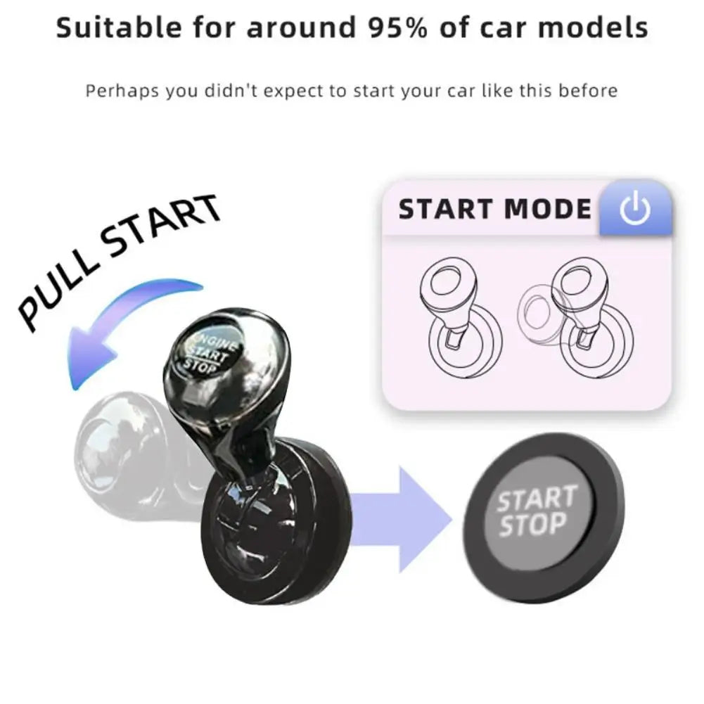 Retro Aluminum Alloy Car Push Start Button Cover 4 Colors