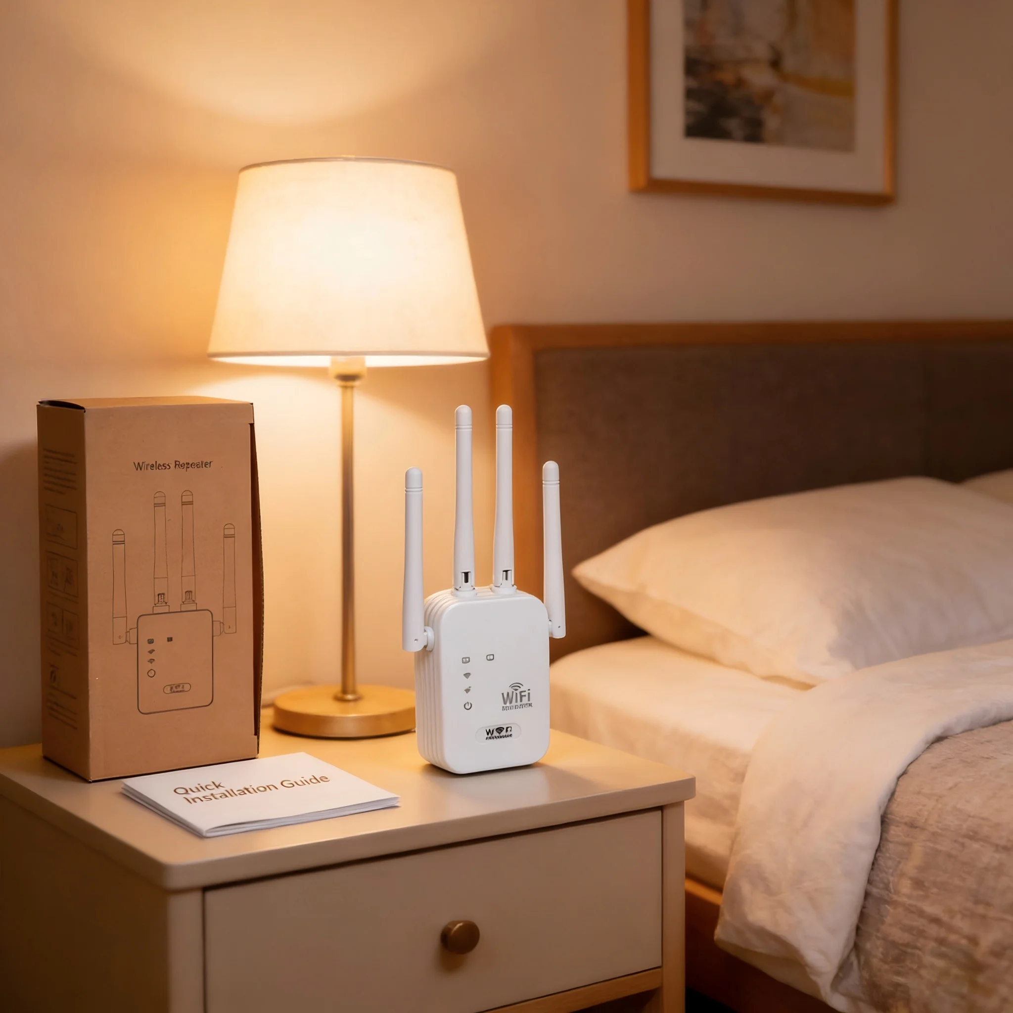 WiFi Repeater Extender 300M / 1200M – 4-Antenna Signal Booster