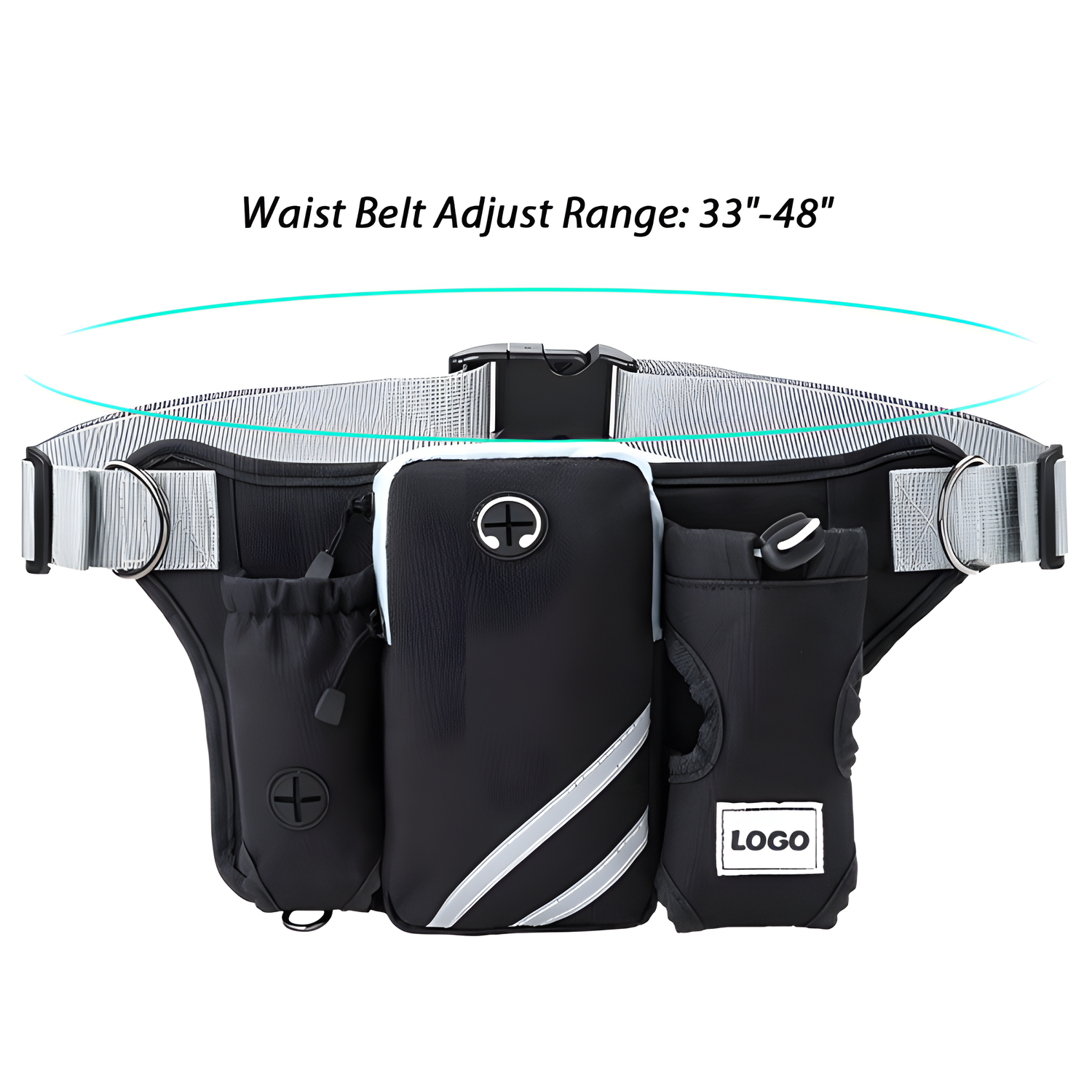 Hands-Free Dog Walking Waist Pack or Bungee Leash with Collar