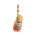 Heart Charm Pendant Necklace with Smiley Doll Design and Chain