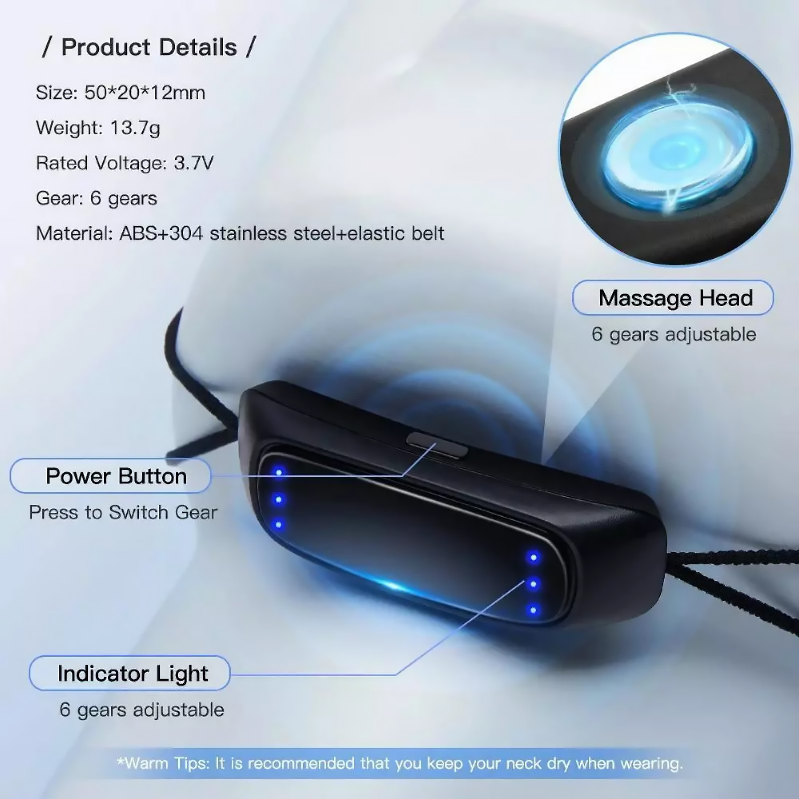 Throat Pulse Sleep Aid Wearable Device for Snoring Relief