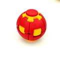 Press and Spin Fidget Ball Tactile Desk Toy 6.5cm 9 Colors