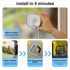 1080P WiFi Window Security Camera - Full Color Night Vision & Two-Way Audio