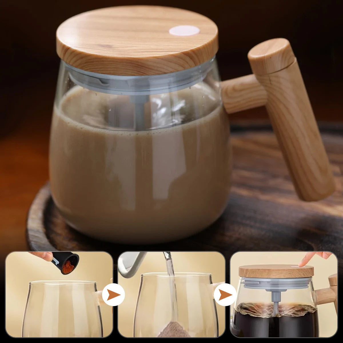 Self-Stirring Coffee Mug - 400ml Electric Automatic Mixing Cup